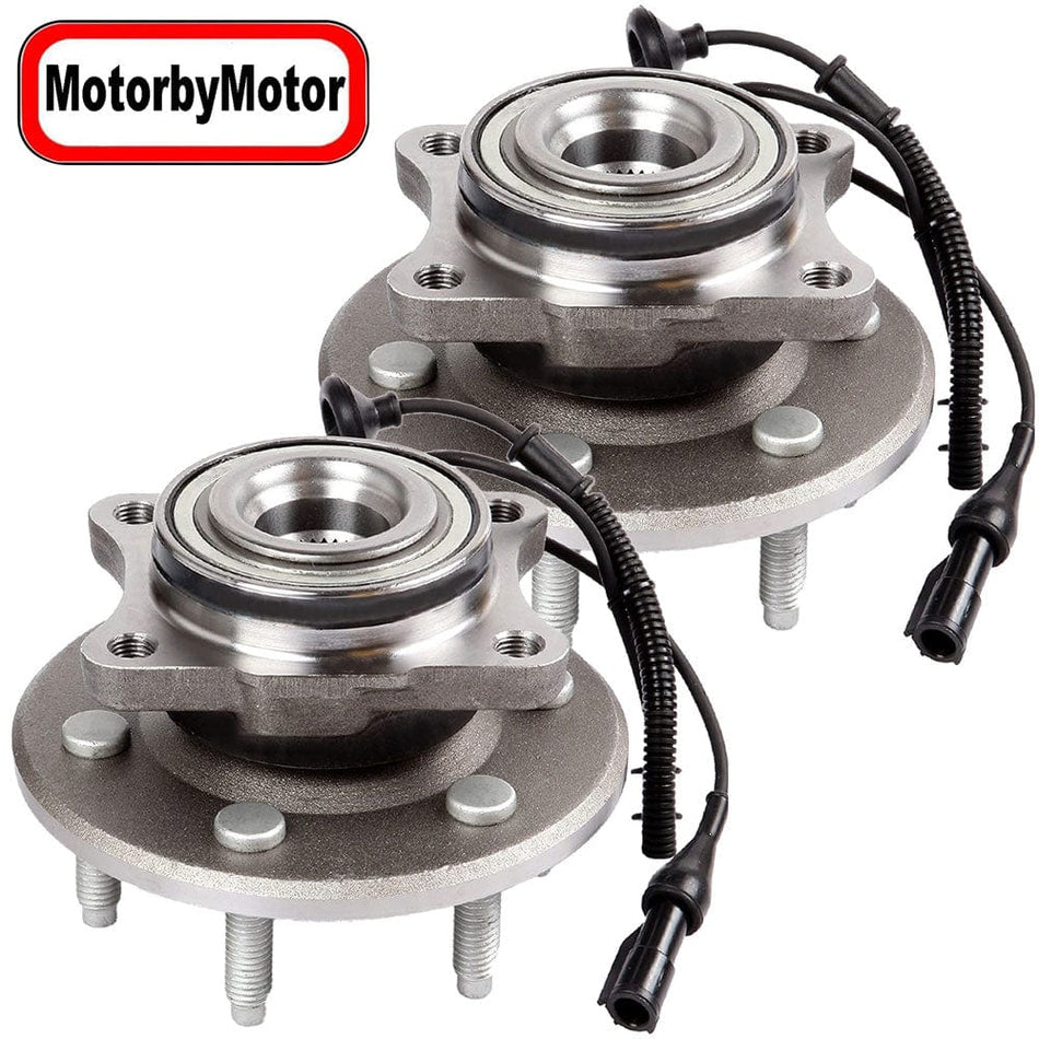 MotorbyMotor Rear Wheel Bearing For 2007-2010 Ford Expedition, 2007-2010 Lincoln Navigator Wheel Hub w/6 Lugs, w/ABS-541008 (2 PACK)