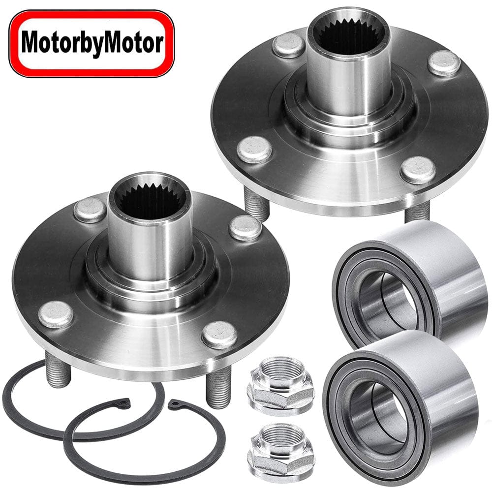 MotorbyMotor 518510 Front Wheel Bearing and Hub Assembly Fits for 2000-2011 Ford Focus Wheel Hub w/4 Lugs w/ABS - 2 PACK