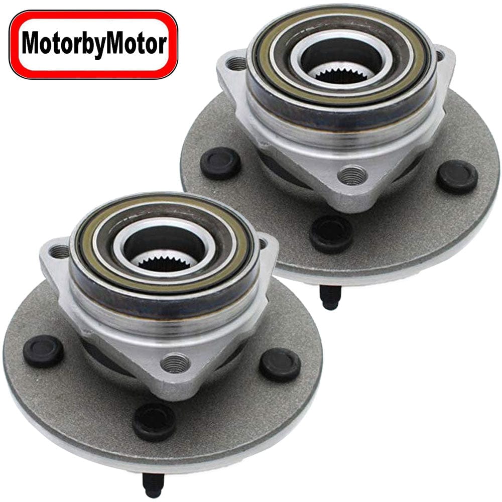 MotorbyMotor 515017 Front Wheel Bearing & Hub Assembly fit for 1997-2000 Ford F-150 Wheel Hub w/5 Lugs (4WD 4x4, 2 Wheel ABS) - 2 PACK