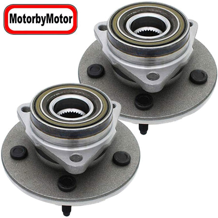 MotorbyMotor 515017 Front Wheel Bearing & Hub Assembly fit for 1997-2000 Ford F-150 Wheel Hub w/5 Lugs (4WD 4x4, 2 Wheel ABS) - 2 PACK