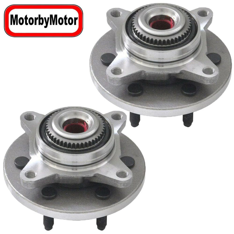 Front Wheel Bearing Fit 2007-2010 Ford Expedition, Lincoln Navigator Wheel Hub 6 Lugs w/ABS, 4WD 515095 (2 PACK)