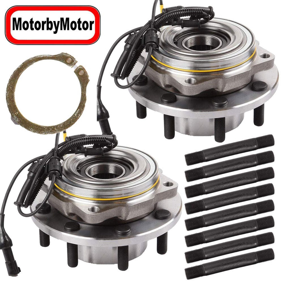 Front Wheel Bearing Fit 2005-2010 Ford F-350 Super Duty, 2005-2009 Ford F-250 Super Duty Wheel Hub 8 Lugs, 4WD,w/ABS, 515082 (2 Pk)