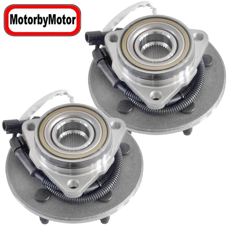 Front Wheel Bearing Fit 2004 Ford F-150 Heritage, 2000-2004 Ford F-150 Wheel Hub w/5 Lugs, w/ABS 4WD,515029 (2 Pack)