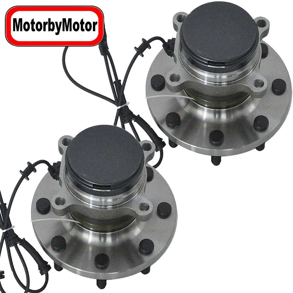 MotorbyMotor 515137 Front Wheel Bearing and Hub Assembly with 8 Lugs Fits for 2012-2019 Nissan NV1500 NV2500 NV3500 Low-Runout OE Directly Replacement Hub Bearing (w/ABS)-2 Pack