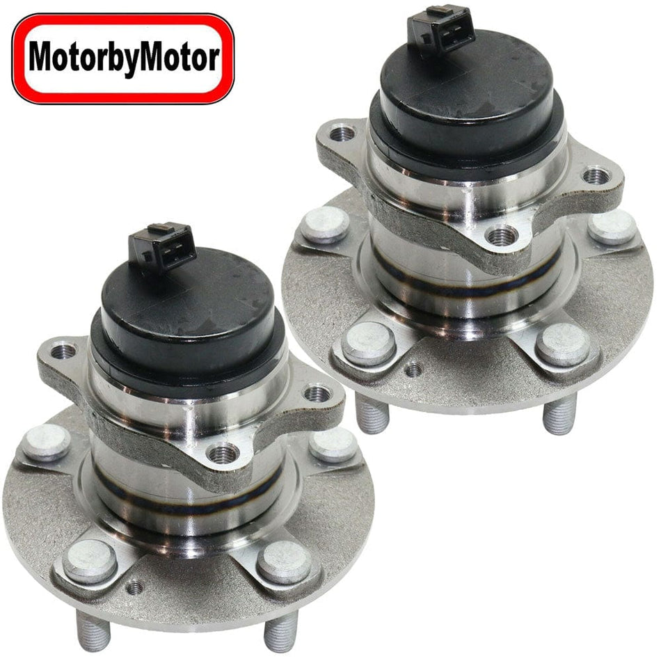 MotorbyMotor 512434 Rear Wheel Bearing and Hub Assembly Fits for Kia Soul 2010-2013 Wheel Hub w/5 Lugs, w/ABS   - 2 PACK