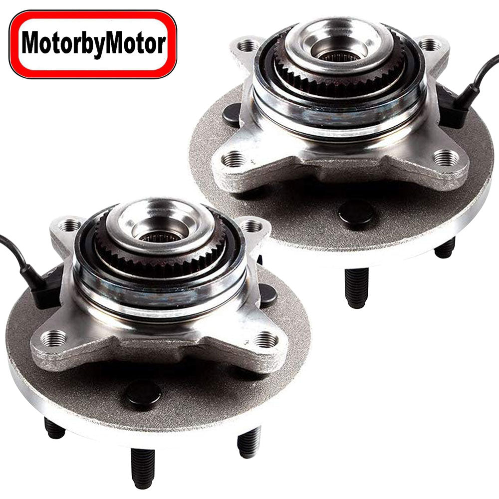 Front Wheel Bearing Fit 2010 Ford F-150 Wheel Hub w/ABS 6 Lugs 4WD, 515112 (2 Pack)