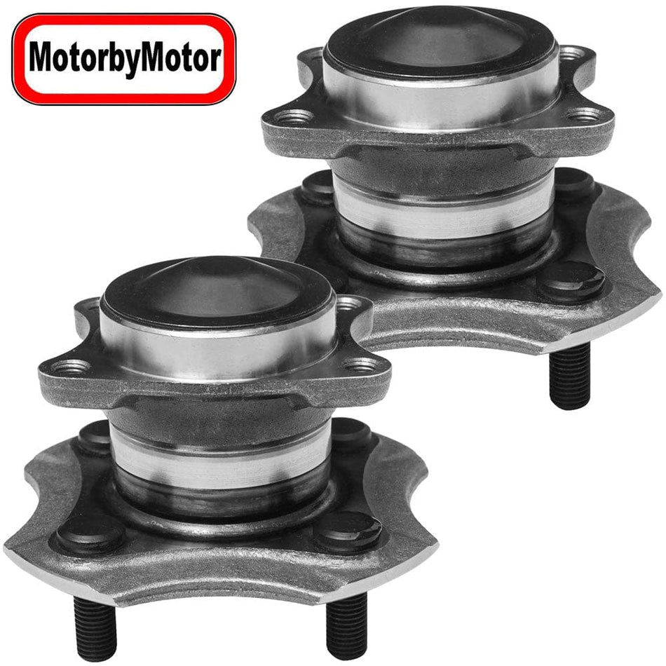 MotorbyMotor 512210 Rear Wheel Bearing Hub Assembly Fits for Toyota Echo 2000-2005 Wheel Hub  w/4 Lugs (2 PACK)