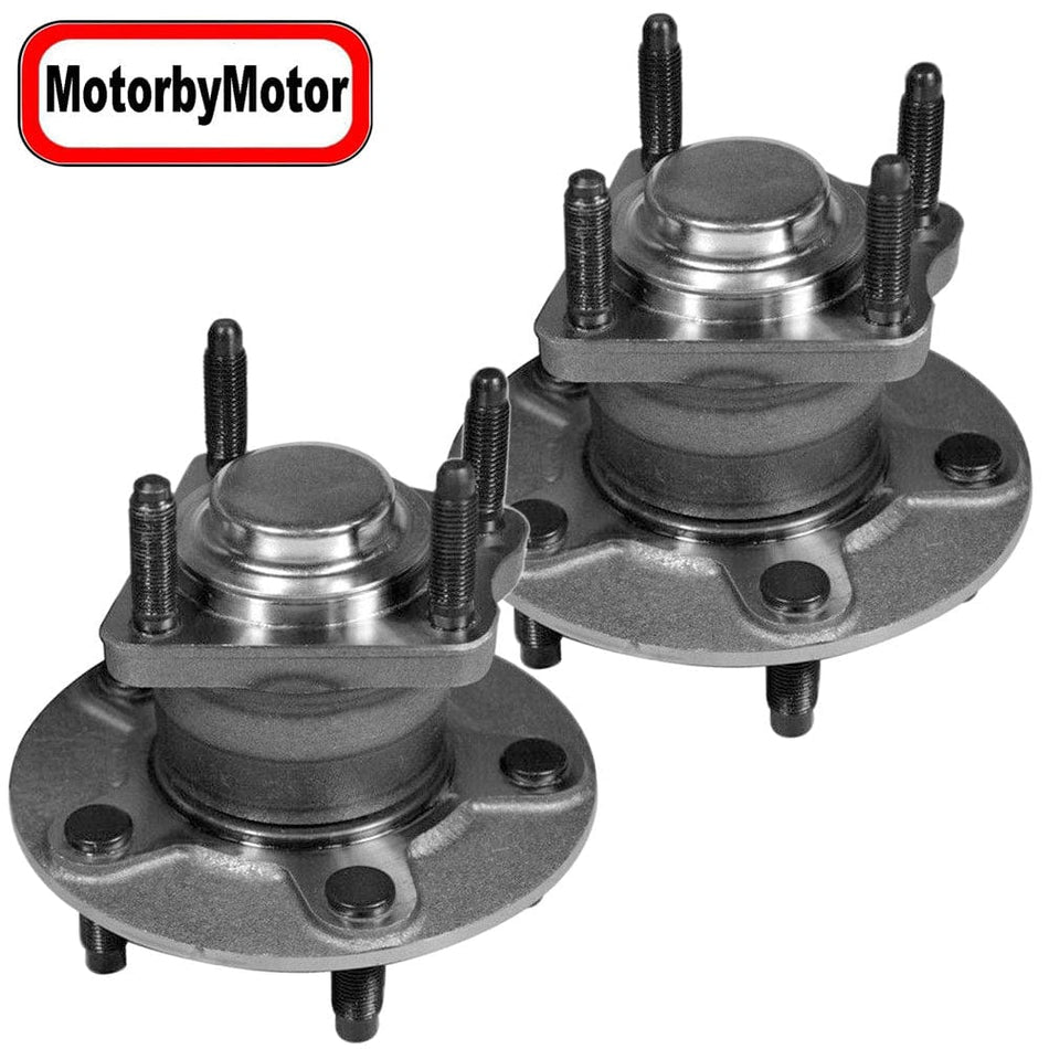 Rear Wheel Bearing with 2006 2007 Chevrolet HHR, 2004-2007 Chevrolet Malibu, 2005-2007 Pontiac G6 Wheel Hub w/5 Lugs, Non-ABS-512287 (2 PACK)