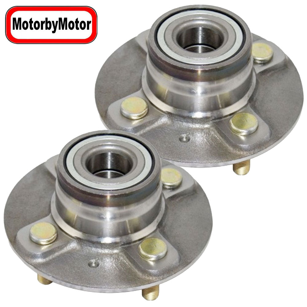 Rear Wheel Bearing for 2000-2006 Hyundai Accent Wheel Hub w/4 Lugs 2WD FWD, Non-ABS, 512193 (2 Pack)