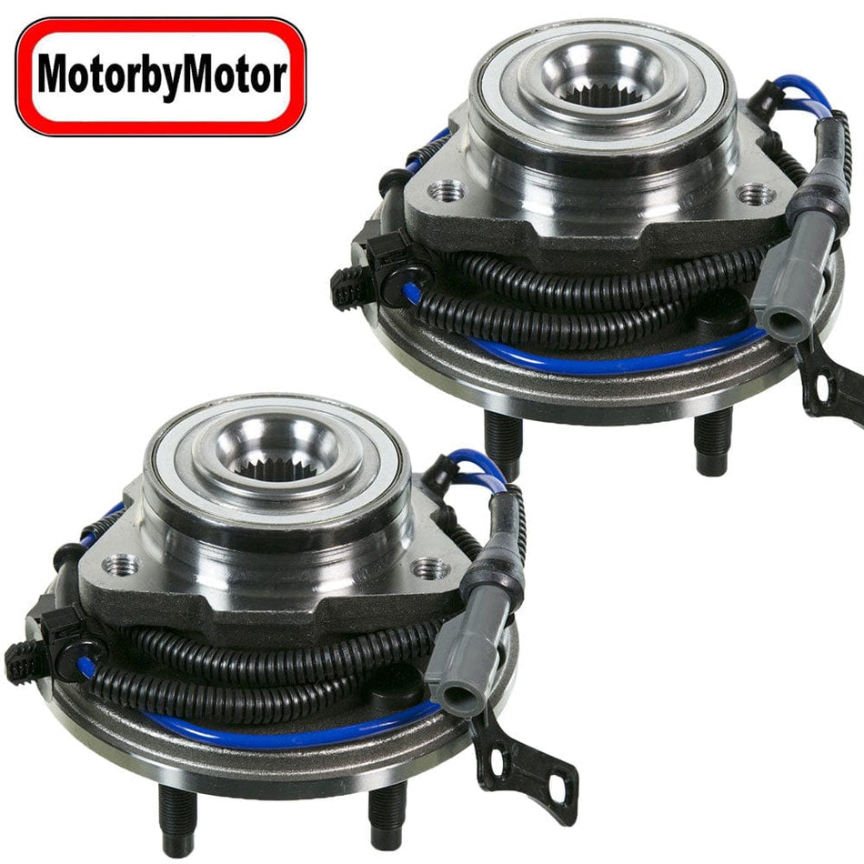 Front Wheel Bearing Fit 2006-2010 Ford Explorer, 2007-2010 Explorer Sport Trac, 2006-2010 Mercury Mountaineer Wheel Hub w/ABS, 5 Lugs, 515078 (2 PACK)
