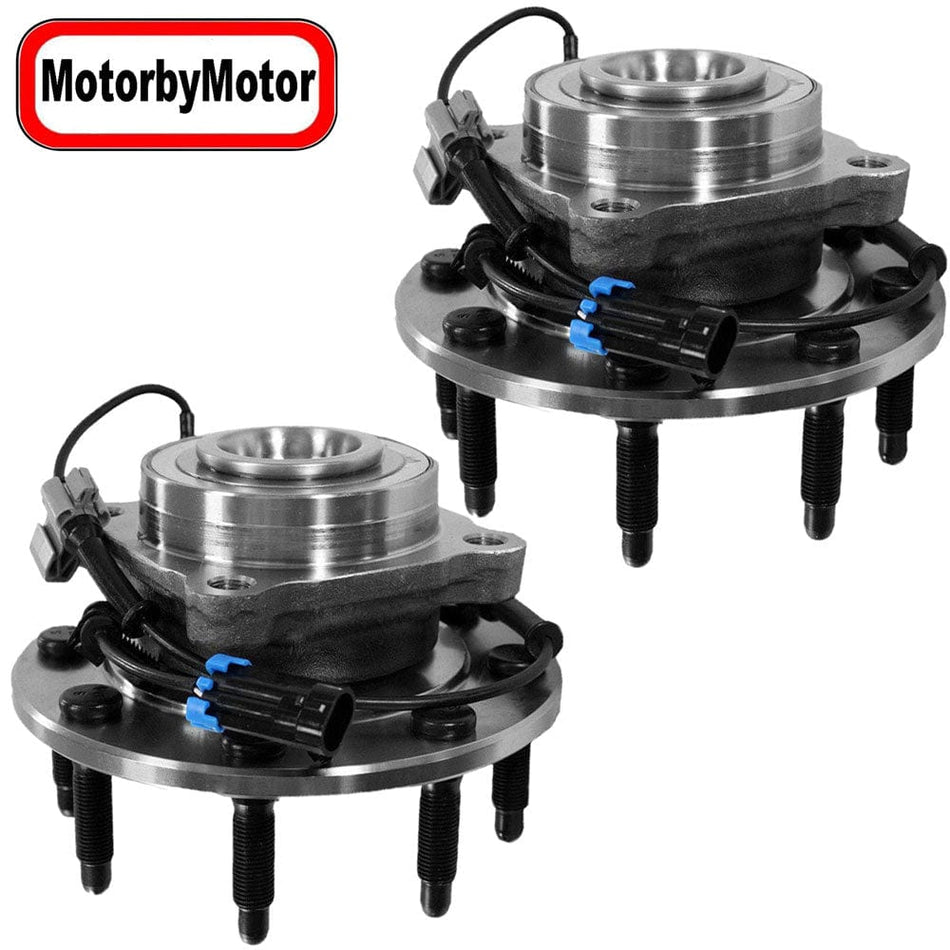 Front Wheel Bearing Fit Chevy Silverado GMC Sierra 2500 3500(HD), Chevy Suburban, GMC Yukon XL 2500, Hummer H2 Wheel Hub  w/ABS 8 Lugs,515098 (2 PACK)