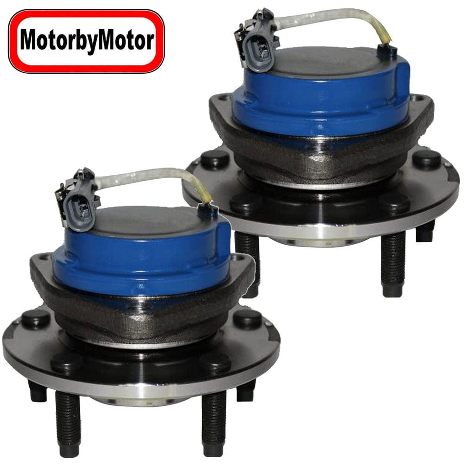 MotorbyMotor Front Wheel Bearing for 2004-2008 Cadillac XLR, 1997-2008 Chevy Corvette Hub Bearing w/5 Lugs, w/ABS, 2WD RWD-513139 (2PACK)