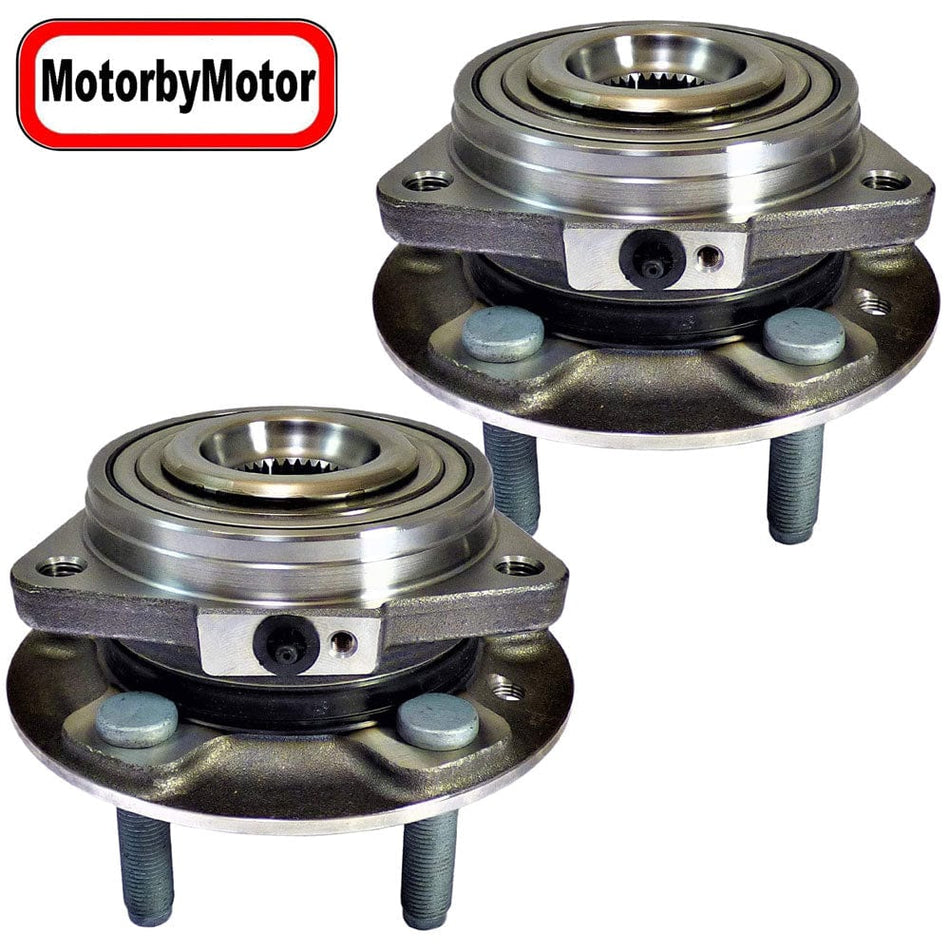 MotorbyMotor 513423 Front Wheel Bearing and Hub Assembly for 2018 Jeep Wrangler Wheel Hub w/5 Lugs, w/ABS - 2 PACK