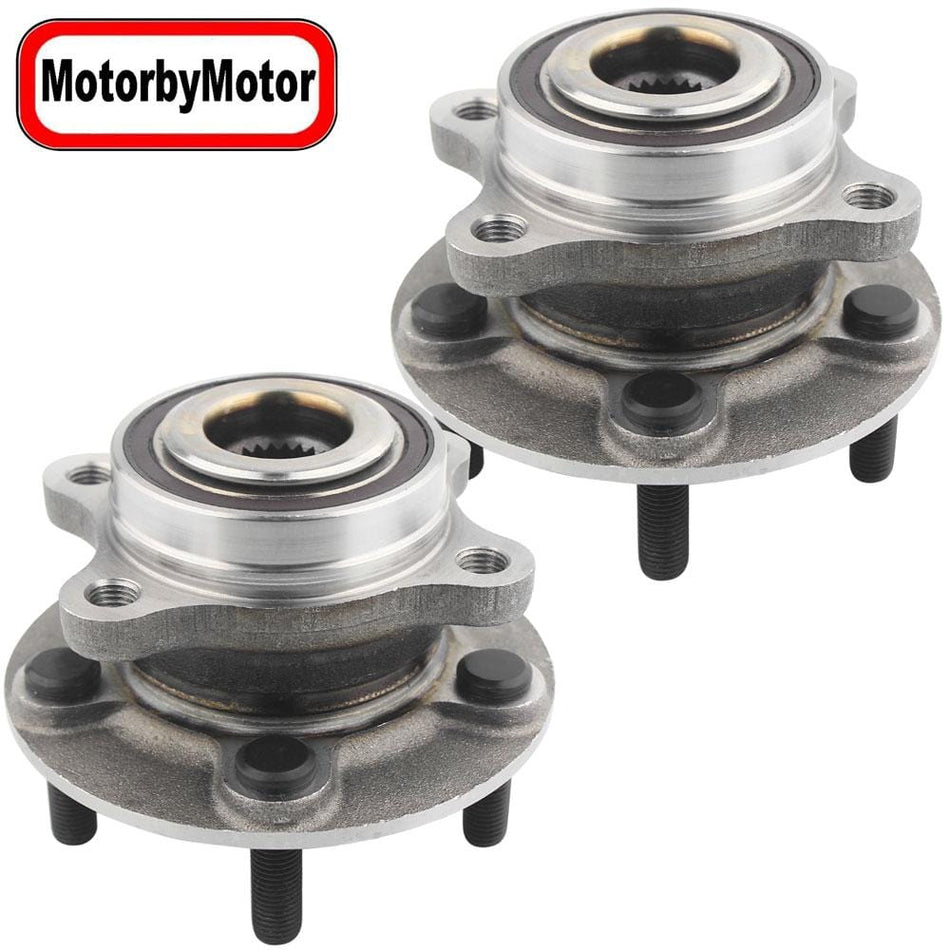 Motorbymotor 512498 Rear Wheel Bearing and Hub Assembly w/ 5 Lugs Fits for Ford Fusion, Lincoln MKZ Low-Runout OE Directly Replacement Hub Bearing (All Models)-2 Pack