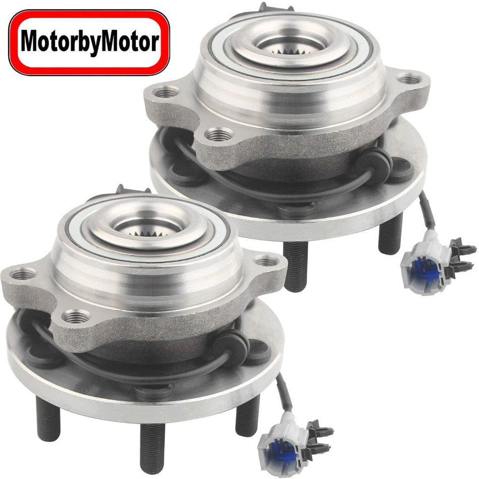 MotorbyMotor Front Wheel Bearing Fit Nissan Frontier/Pathfinder/Xterra, Suzuki Equator Wheel Hub 6 Lugs, 4WD, w/ABS,515065 (2 Pack)