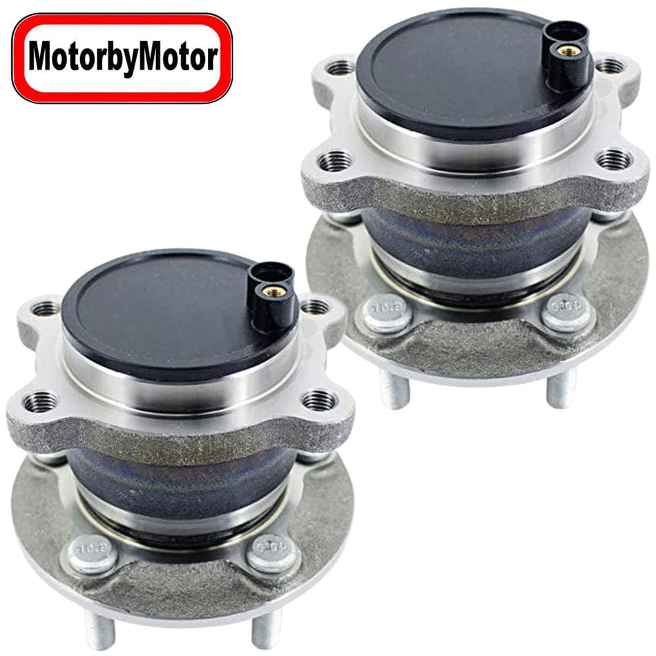 MotorbyMotor 512525 Rear Wheel Bearing & Hub Assembly for Ford Transit Connect 2014 2015 2016 2017 2018 Wheel Hub w/5 Lugs - 2 PACK