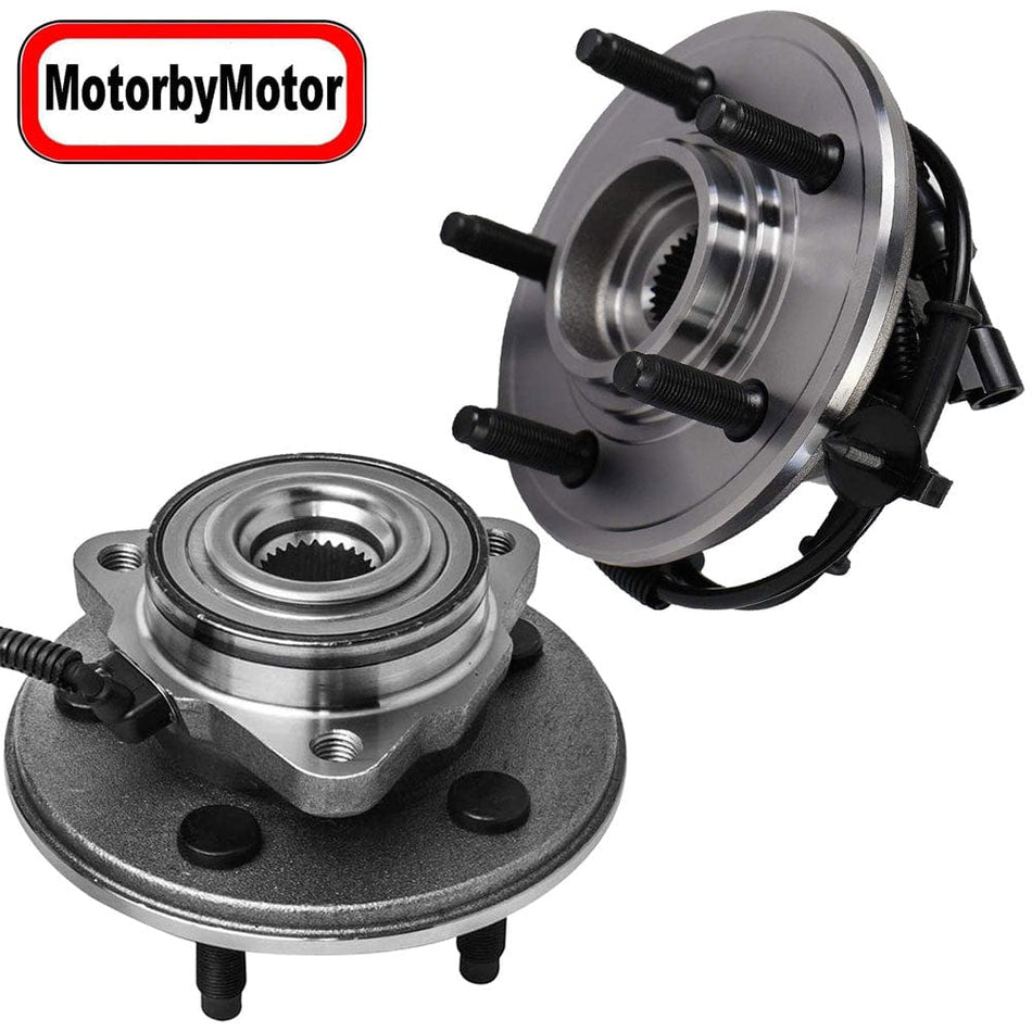 Front Wheel Bearing  Fit Explorer,Lincoln Aviator, Mercury Mountaineer Wheel Hub w/ABS, 5 Lugs-515050 (2 Pack)