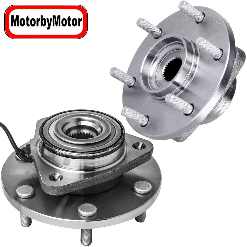 Front Wheel Bearing Fit Infiniti QX56, Nissan Armada Pathfinder Titan Wheel Hub w/6 Lugs w/ABS, 515066 (2 PACK)