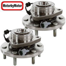 Load image into Gallery viewer, MotorbyMotor 515125 Front Wheel Bearing and Hub Assembly with 6 Lugs Fits for Infiniti QX56 Armada Titan Low-Runout OE Directly Replacement Hub Bearing (4WD w/ABS)-2 Pack