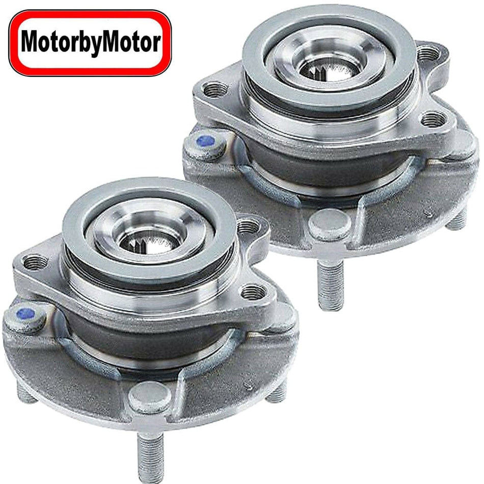 Front Wheel Bearing Fit 2007-2012 Nissan Versa Wheel Hub w/4 Lugs, 513373 (2 Pack)