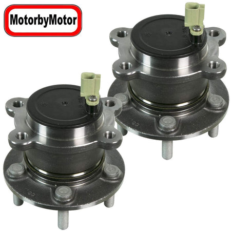MotorbyMotor 512496 Rear Wheel Bearing & Hub Assembly Fits for 2013-2018 Ford C-Max, 2013-2018 Ford Escape, 2015-2019 Lincoln MKC Wheel Hub w/5 Lugs  [FWD, w/Park Assist & ABS] - 2 PACK