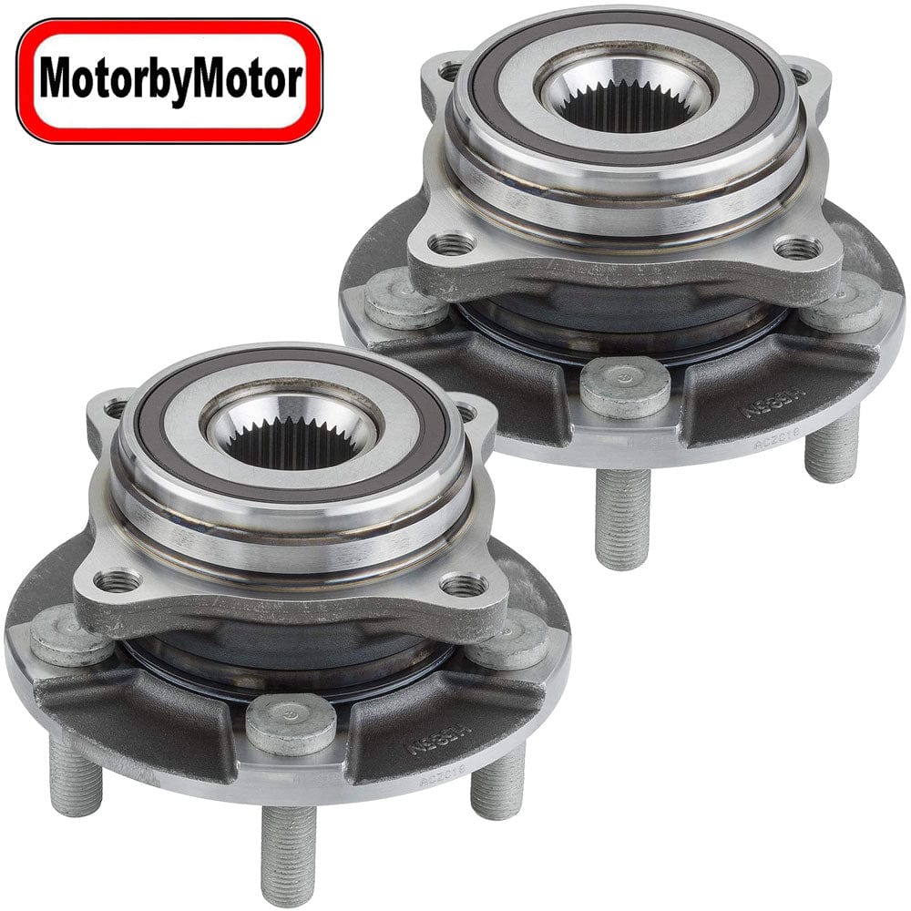 MotorbyMotor 512517 Rear Wheel Bearing & Hub Assembly fits for  2017 Ford GT,  2015-2017 Ford Mustang [2.3L 4 Cyl, 3.7L V6, 5.0L V8], 2018-2019 Ford Mustang [2.3L 4 Cyl, 5.0L V8]-5 Lugs - 2 PACK