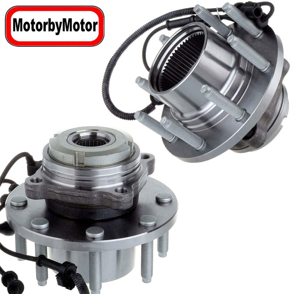Front Wheel Bearing Fit 2003 2004 Ford F-250 F-350 Super Duty, 2003-2005 Ford Excursion Wheel Hub w/ABS 8 Lugs, 4WD 515056 (2 Pack)