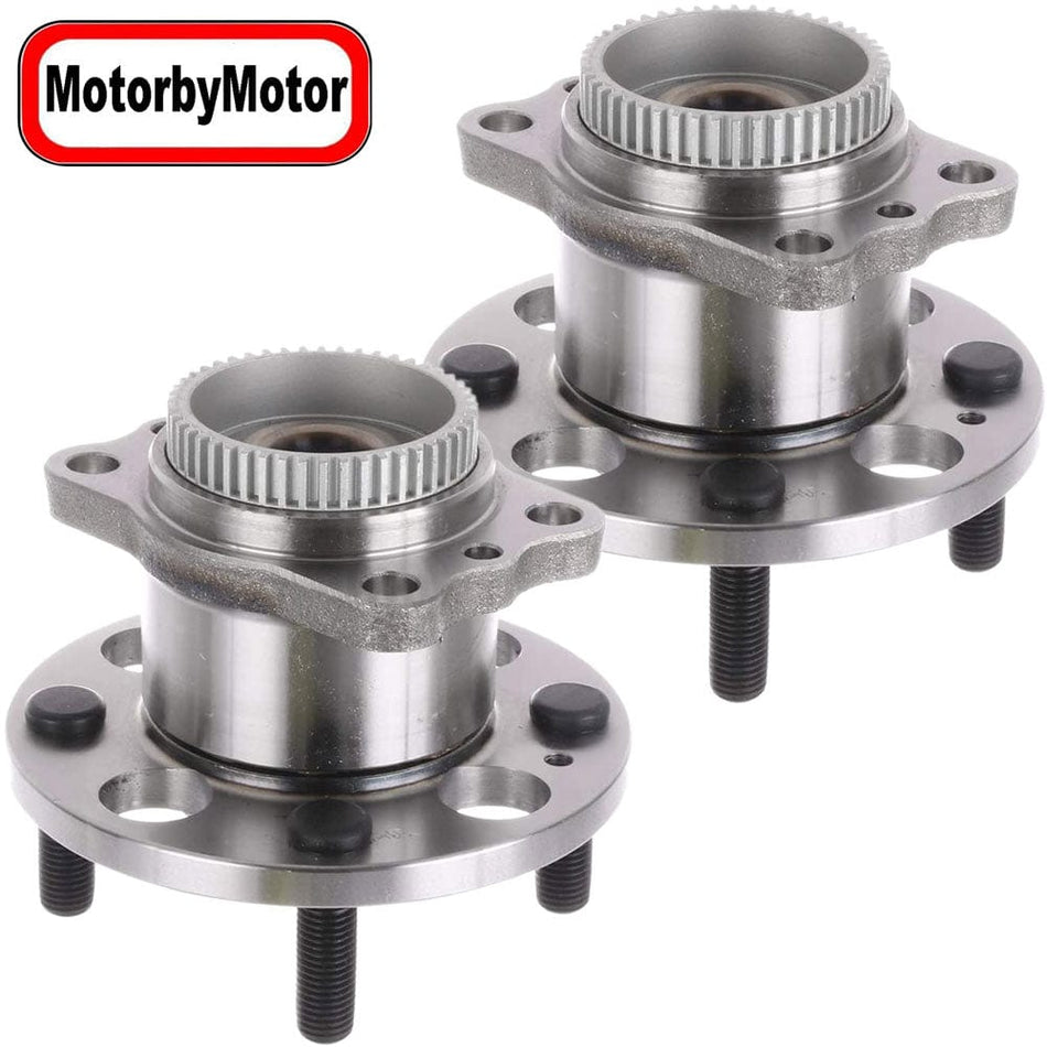 Rear Wheel Bearing & Hub Assembly Fits for 2012-2017 Hyundai Accent, 2012-2017 Kia Rio Wheel Hub w/4 Lugs, w/ABS-512483 - 2 PACK
