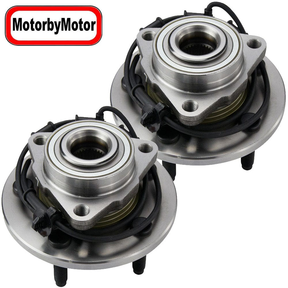 Front Wheel Bearing Fit 2002-2005 Dodge Ram 1500 w/ABS 5 Lugs Wheel Hub, 515073 (2 PACK)