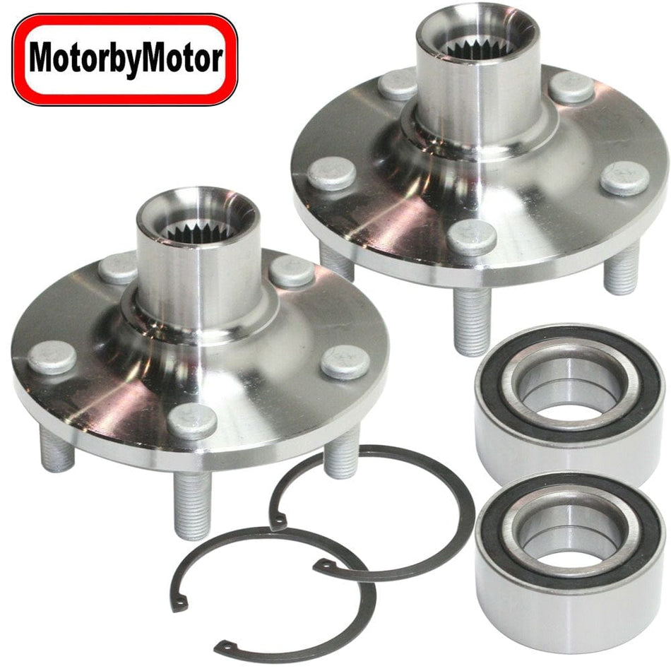 MotorbyMotor 518512 Front Wheel Bearing Hub Assembly Fits for 1995-1999 Dodge Neon, 1995-1999 Plymouth Neon Wheel Hub w/5 Lugs (2 PACK)