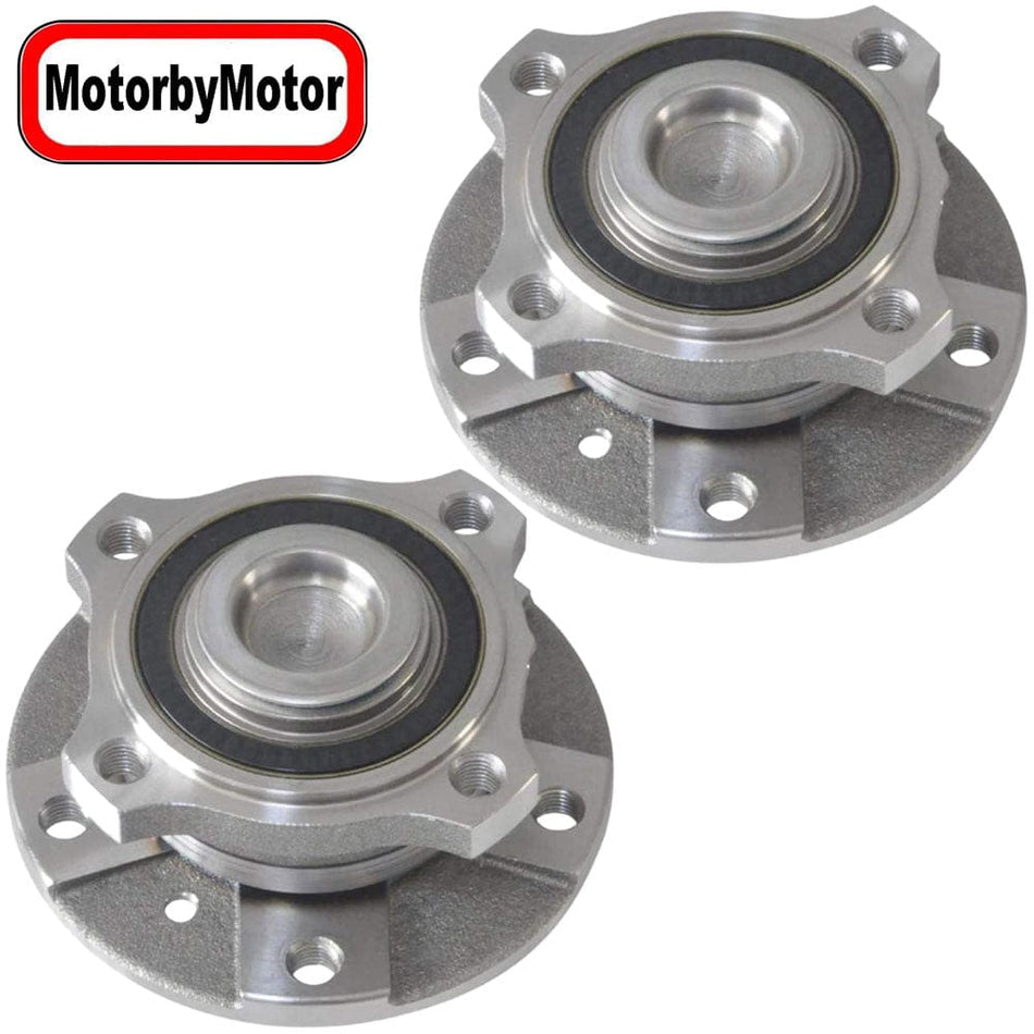 MotorbyMotor 513210 Front Wheel Bearing & Hub Assembly Fits for BMW 525I/528I/530I/535I/545I/550I/645CI/650I Wheel Hub (2 PACK)
