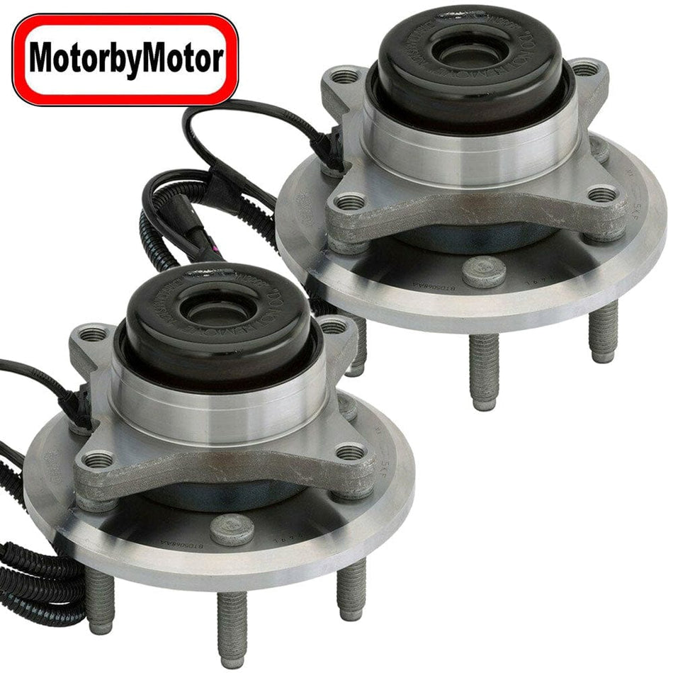 Front Wheel Bearing Fit 2011-2014 Lincoln Navigation, Ford F-150 Expedition Wheel Hub 6 Lugs w/ABS, 2WD RWD 515143  (2 Pack)