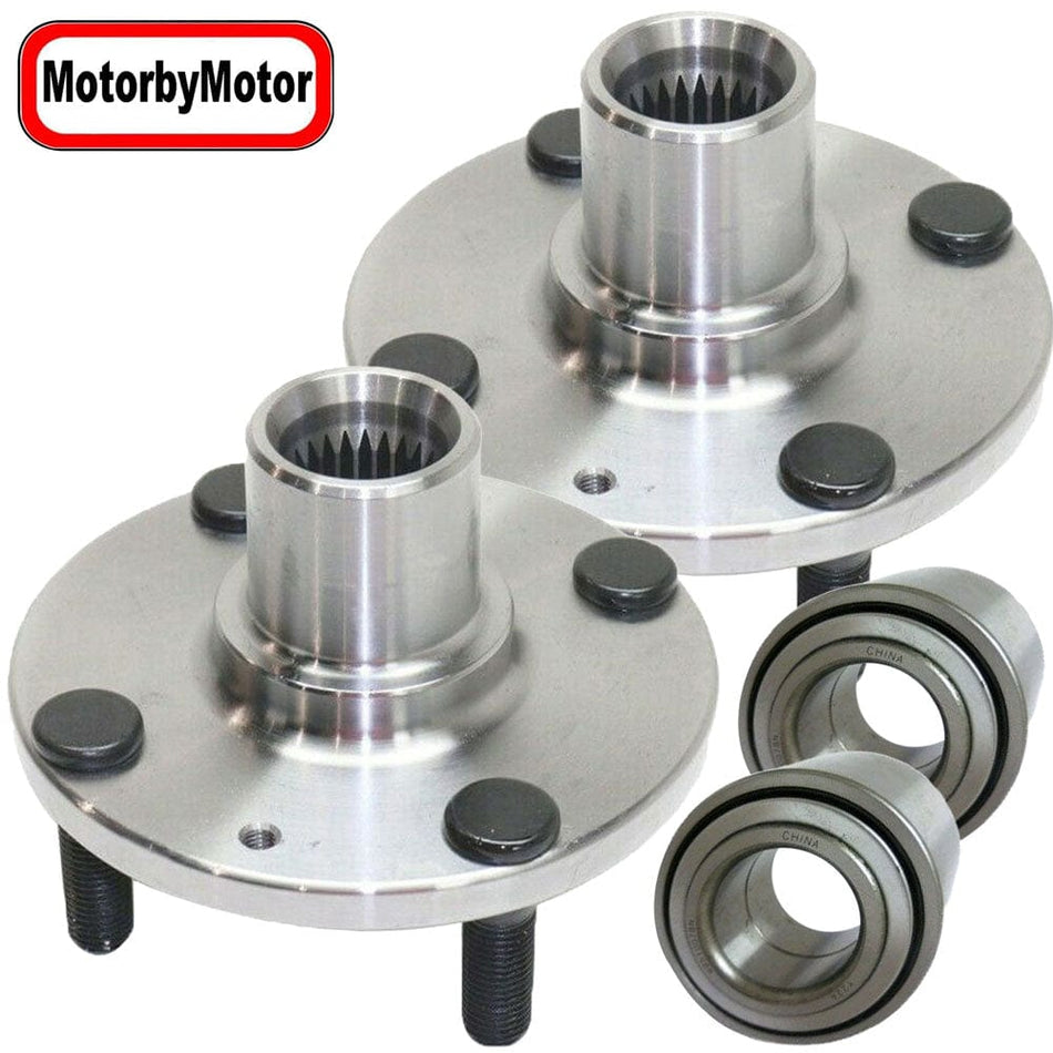 Front Wheel Hub and Bearing Assembly Fit Hyundai Accent 2000-2010, KIA Rio 2006-2011, Kia Rio5 Hub Bearing(2 Pack) w/4 Lugs, Replace 930-604, 510055 2pcs