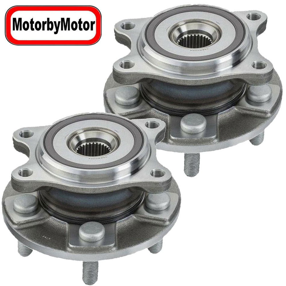 Front Wheel Bearing Fit 2008-2016 Lexus LS600h, 2009-2016 Lexus LS460 Wheel Hub w/5 Lugs, 513351 (2 Pack)