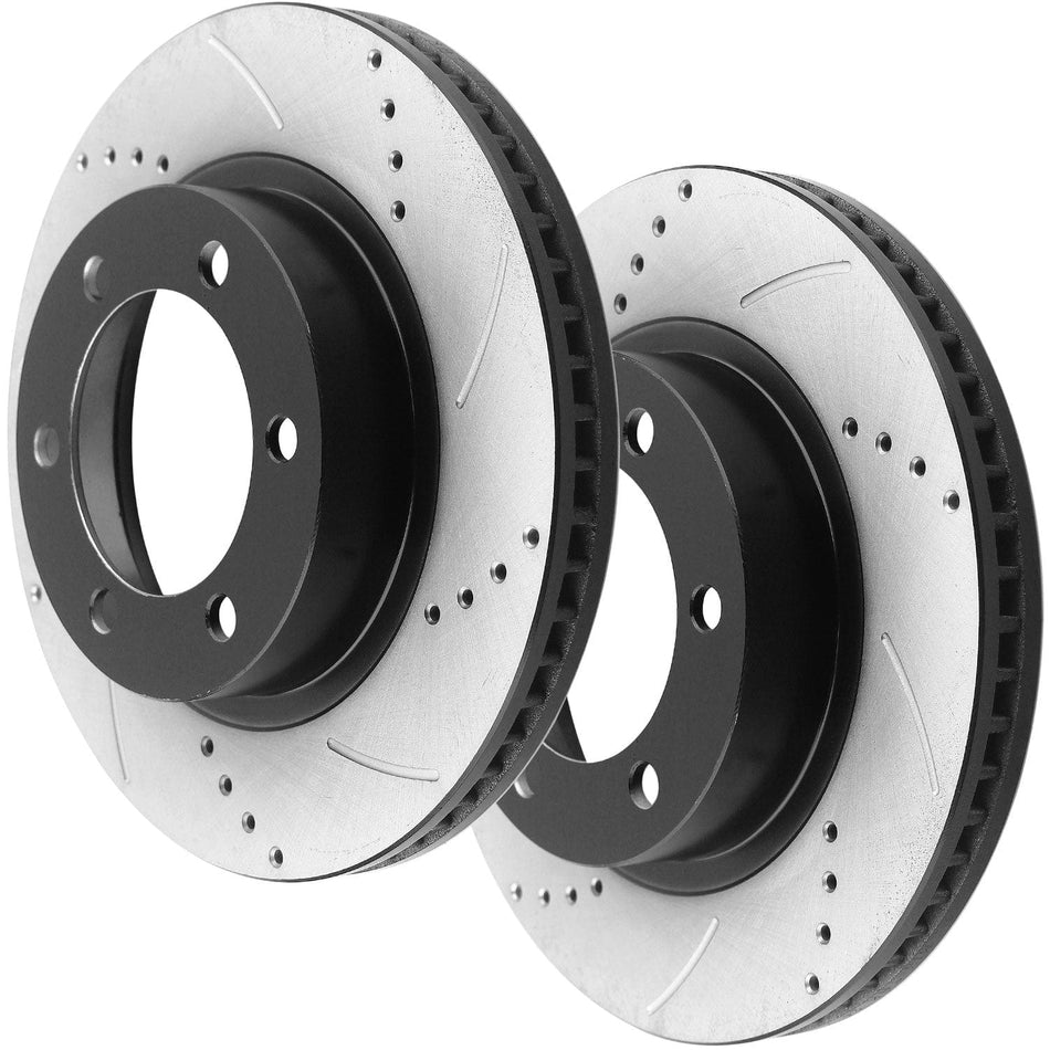 Front Brake Rotors and Ceramic Pads for 2005 - 2020 Toyota Tacoma FJ Cruiser