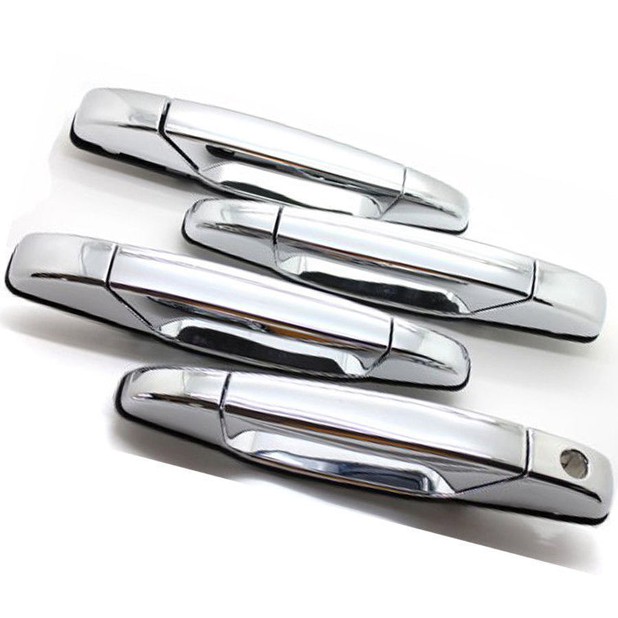 4 Pack Exterior Door Handle for 2007-2013 Cadillac Chevy GMC, Outer Right Sides, Chrome, 22738721