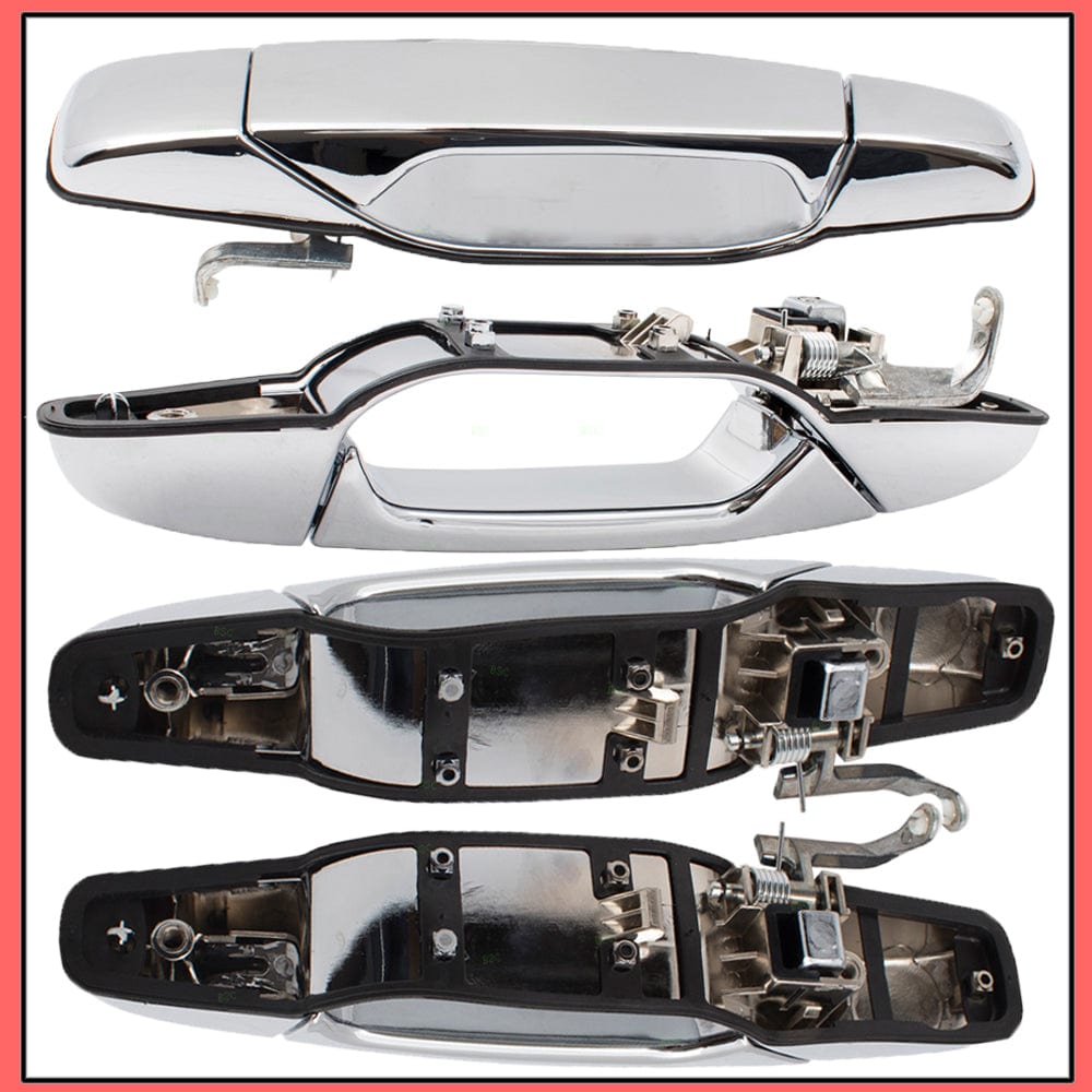 4 Pack Exterior Door Handle for 2007-2013 Cadillac Chevy GMC, Outer Right Sides, Chrome, 22738721