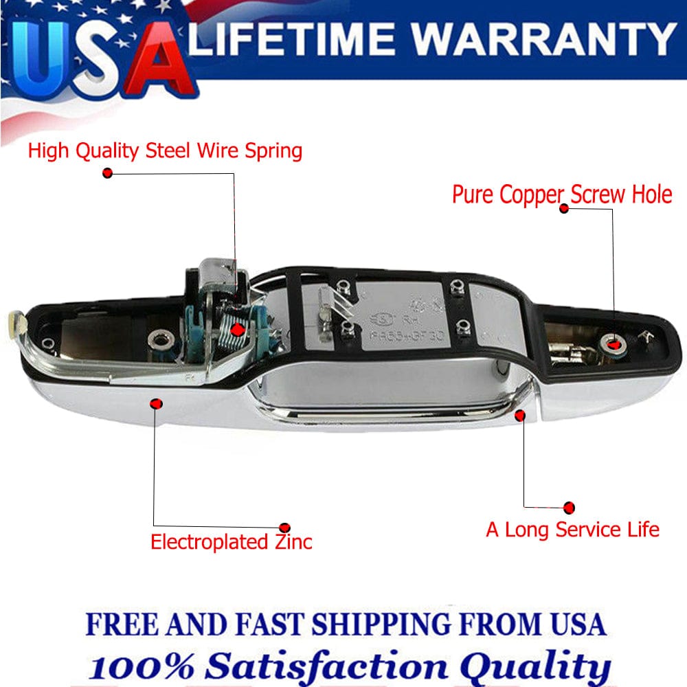 Exterior Chrome Door Handle Fit for Cadillac, Chevy,GMC Rear Passenger Side Door Handle-22738726