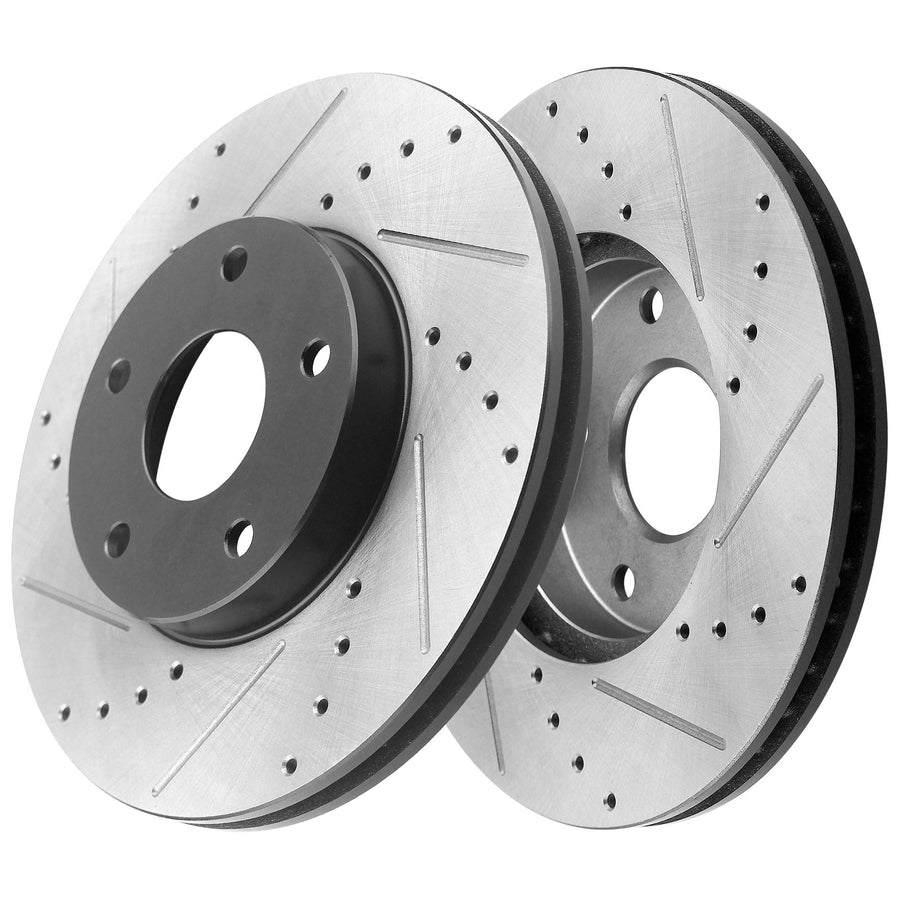 259mm Rear Drilled Slotted Disc Brake Rotors For CT200H Pontiac Vibe Matrix