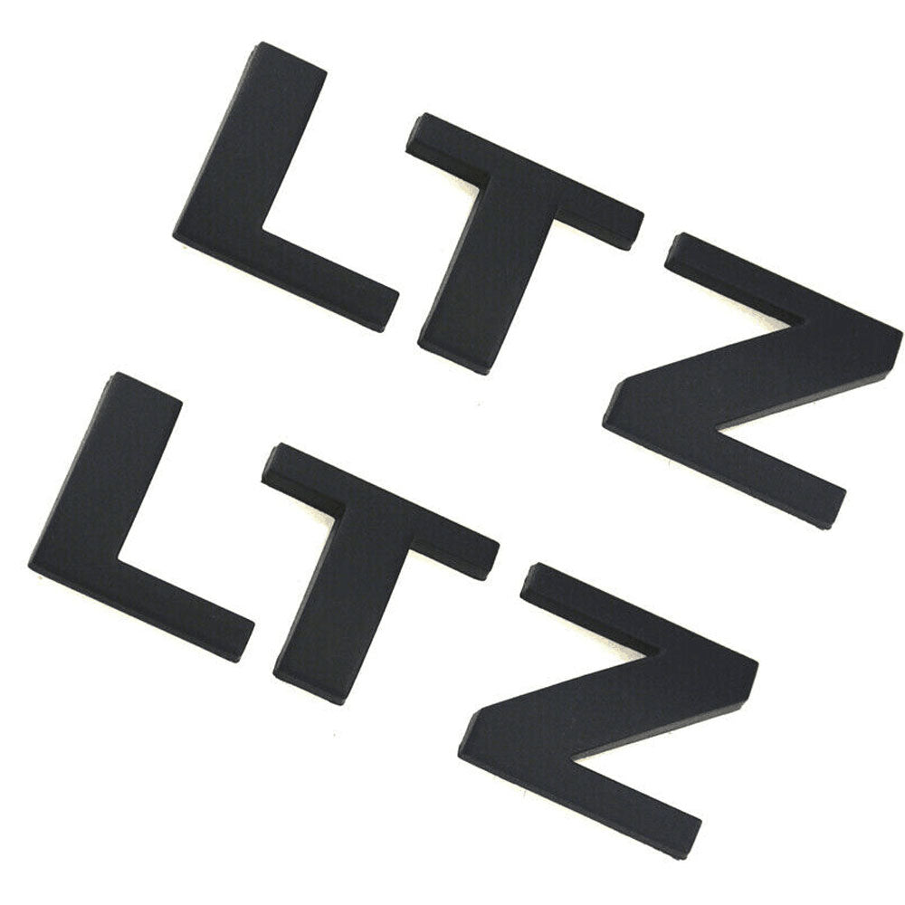 GM LTZ Emblem Letter Nameplate Matte Black
