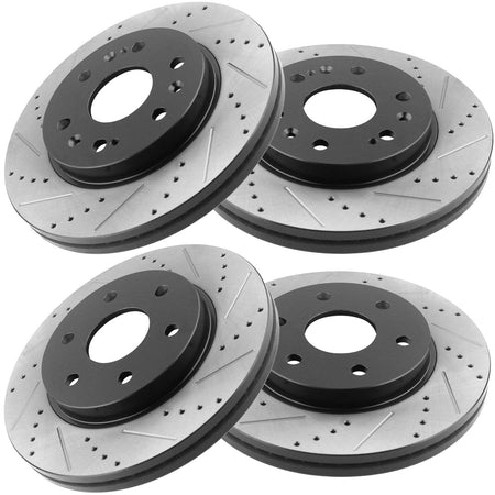 GMC Sierra Front Rear Brake Rotors & Pads & Cleaner Fluid 12066057 D1363