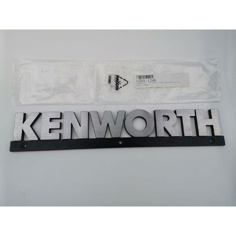 Kenworth Emblem Plate Metal Nameplate Chrome K2811348