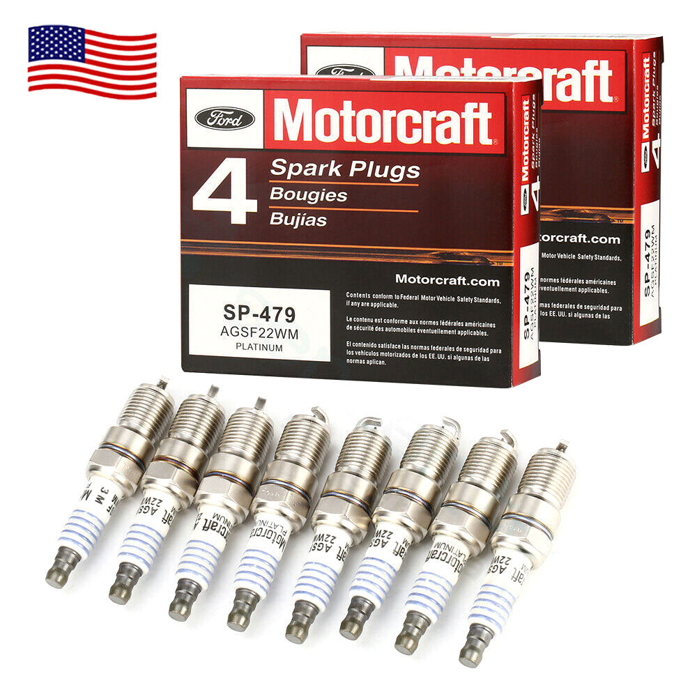 Motorcraft SP479 Spark Plugs AGSF22WM For Ford Lincoln Audi 8pcs