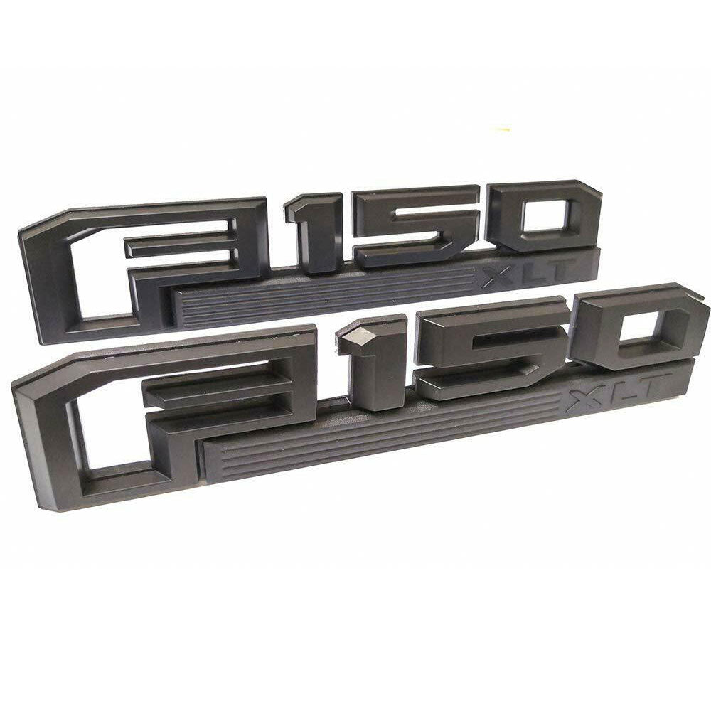 Ford F-150 XLT Fender Emblems- Matte Black Badge
