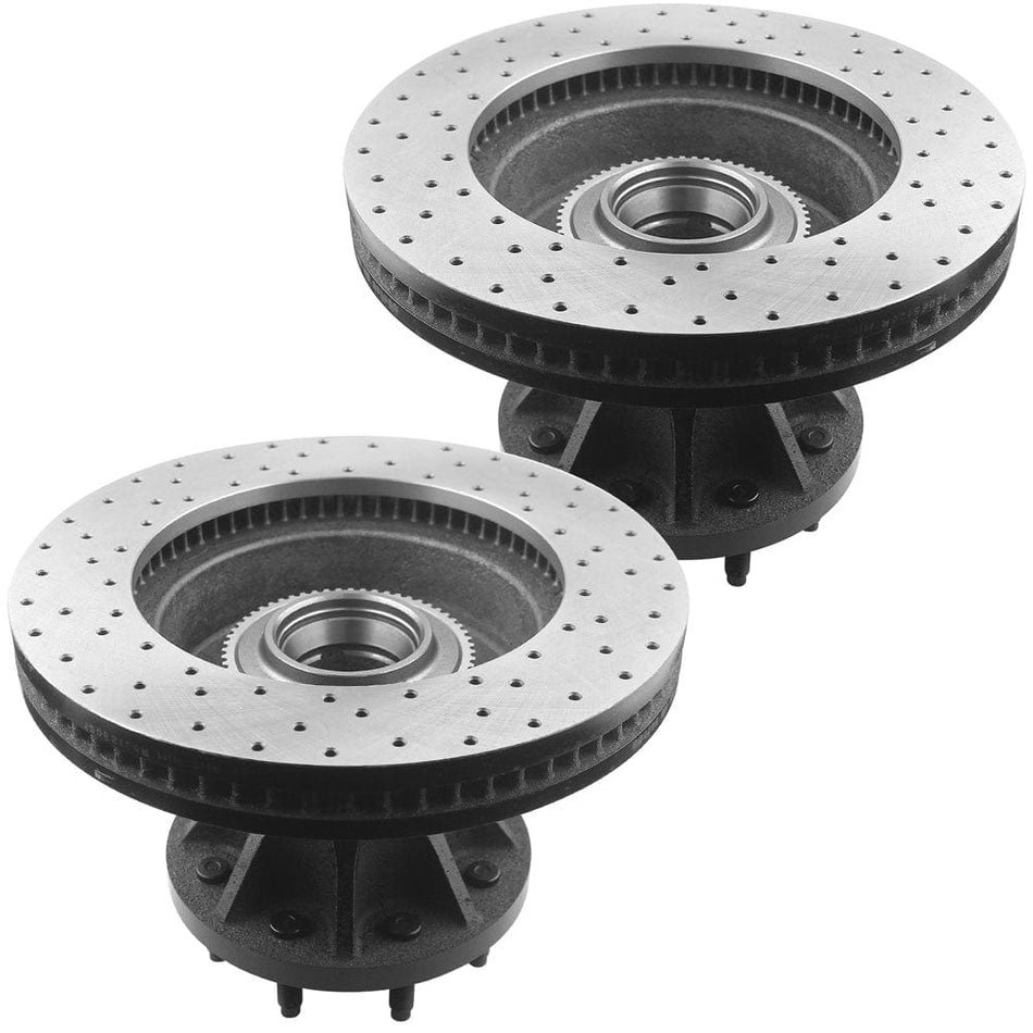 MotorbyMotor Front Brake Kit: 345mm Drilled Rotors & Pads for E-350/E-450