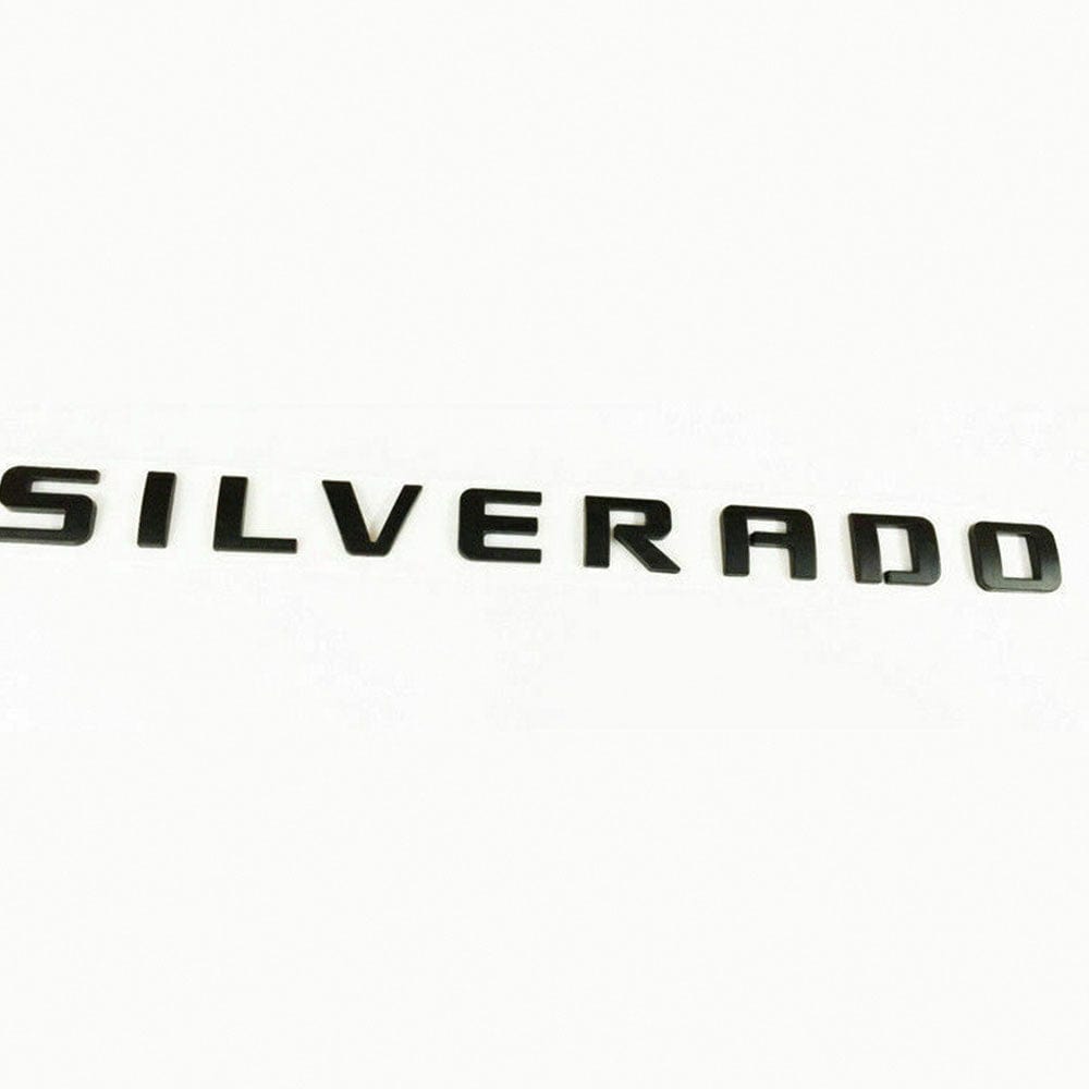 Chevrolet Silverado Emblem - Silverado Letter Matte Black 15129652