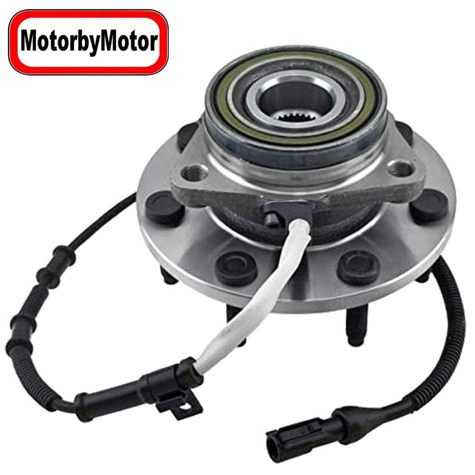 MotorbyMotor 515030 4WD Front Wheel Bearing for Ford F150, Ford F150 Heritage,Ford F250 Wheel Hub w/7 Lugs [4-Wheel ABS, 4WD 4x4]