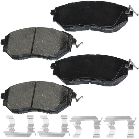 MotorbyMotor Front Ceramic Brake Pads w/Hardware Kits for Subaru B9 Tribeca Forester Legacy Outback WRX Low Dust Brake Pad