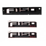 Ford F-150 XLT Emblem Kit - OEM Fender & Tailgate Badges (3 Piece, Red/Black)