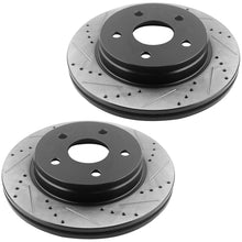Load image into Gallery viewer, Front Drilled &amp; Slotted Disc Brake Rotors w/Ceramic Brake Pads Replacement for Chrysler Aspen, Dodge Durango Ram 1500-5 Lugs,2WD 4WD